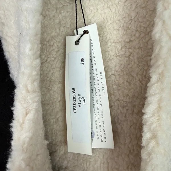 NWT Central Park West Alwyn Vest Faux Suede Sherpa Black Size Small S NEW - Image 7