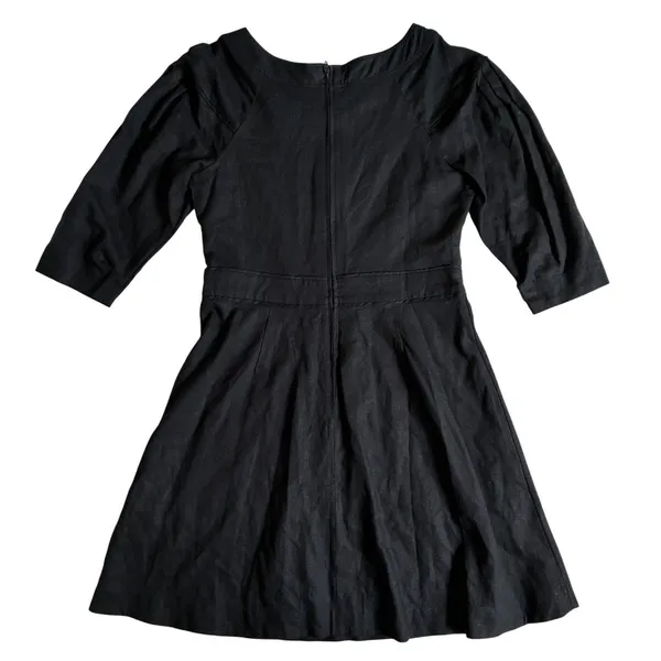 Banana‎ Republic Factory Womens 4 Black Linen Blend Boat Neck Mini Dress NWT - Image 3