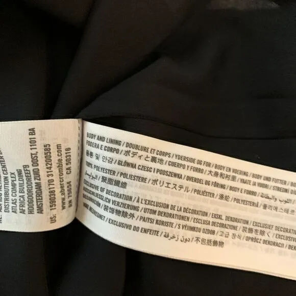 Abercrombie &‎ Fitch Dress Size Medium Black Pleated Maxi Chevron Hem Sleeveless - Image 7