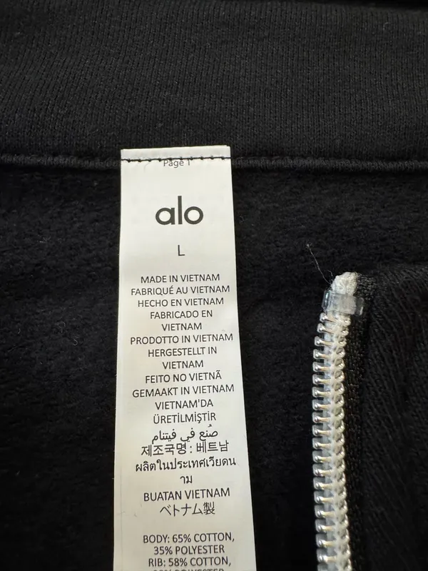 Alo yoga 1/4 sweatshirt large  - Image 2