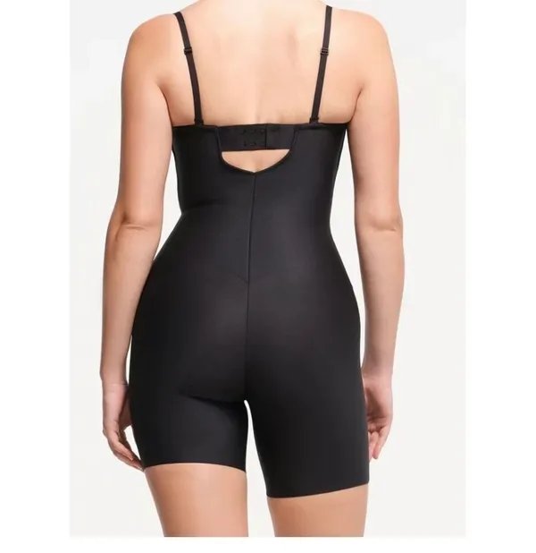 Skims Body CS underwire Mid Thigh Bodysuit large Onyx New with tags - Image 3