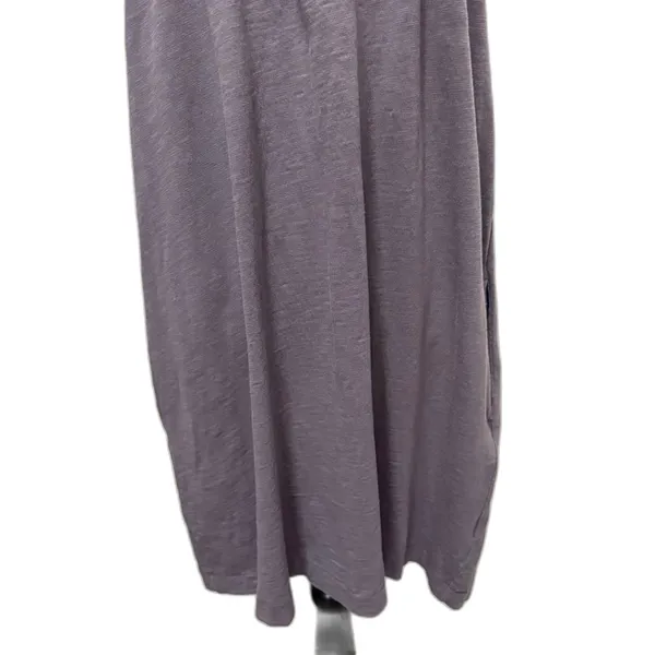 J.Crew Womens Gray Purple Sleevless Shift Dress Cotton Eyelet Lace Yoke Medium‎ - Image 3