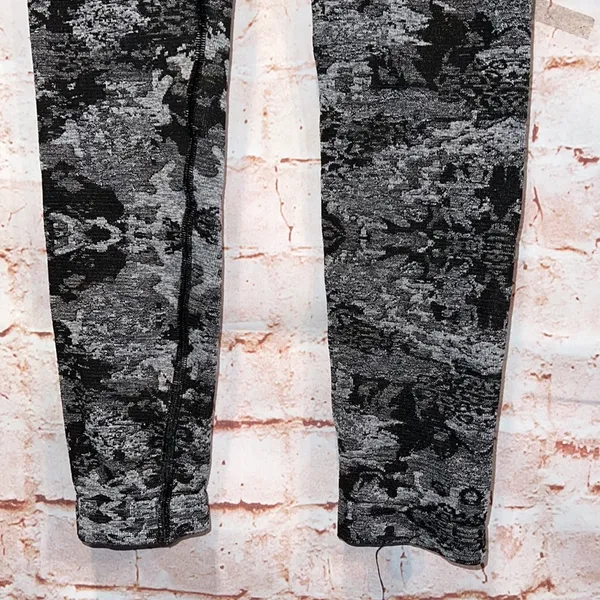 Womens best black camo leggings jacquard tights full length elastic waist - Image 3