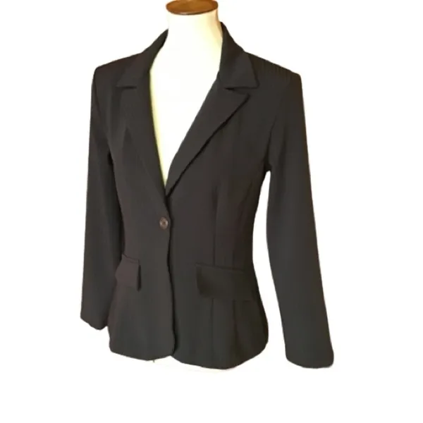 Vintage 90s Polyester Blazer | 70s Inspired Tailored Jacket Classic Fit - Image 2