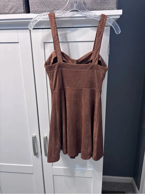 Forever 21 Rust Brown Button-Front Mini Dress/Jumper NWOT Size S - Image 2