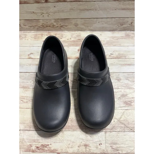 Crocs Dual Comfort Clogs Women's Size 8 Nursing Healthcare Black - Image 3