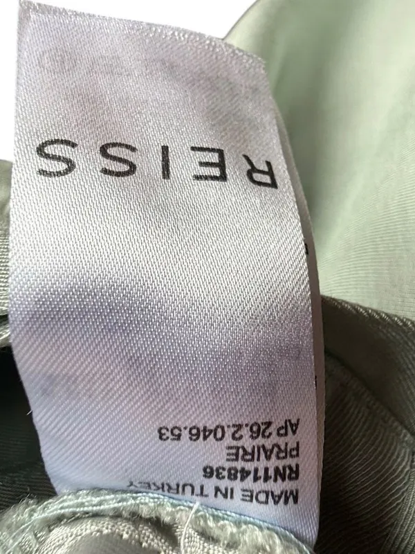 REISS Mylie Tapered Trousers Pants 10 Mint Green‎ High Rise Belted Sz 10 - Image 8