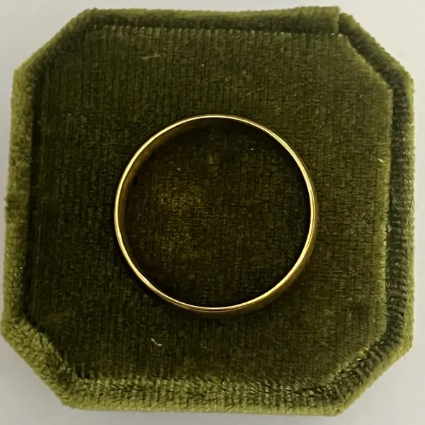 Classic Gold Plated Dome 6mm Band Ring Size 12 - Image 3