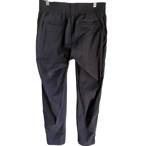 Athleta Black Lightweight Hiking Pants Size 2 Zip Ankle Stretch Travel - Image 2