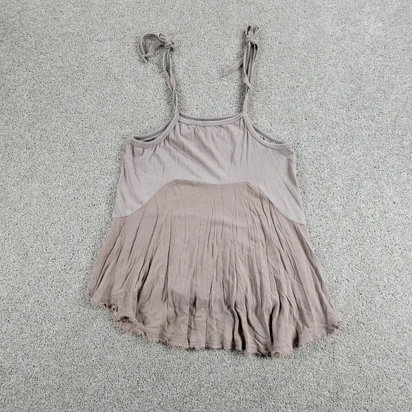 Altar'd State Flowy Tank Top Womens S Pink Stretch Ruffled Adjustable Tie Straps - Image 3