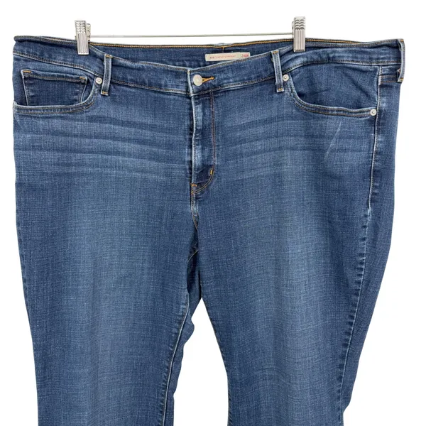 Levi's 414 Classic Straight Jeans Women 24W Blue Excellent Stretch Denim Classic - Image 5
