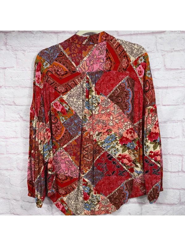 Lovestitch Women's Large Patchwork Floral Blouse - Image 8