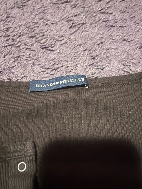 Brown Brandy Melville Button-Up Long Sleeve - Image 2