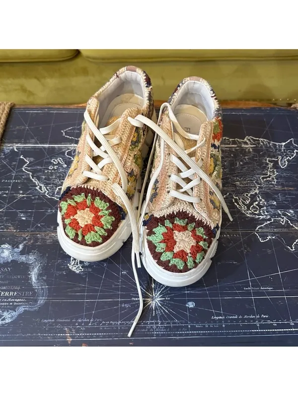 Free People “Catch Me If You Can” Crochet Sneakers – Size 38/8 - Image 8