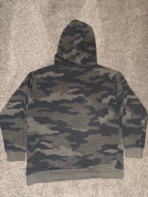 Victoria's Secret PINK Campus Hoodie Size M Green Camouflage - Image 5