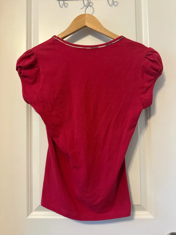 Burberry Fuchsia Short Sleeve Tee - Image 2