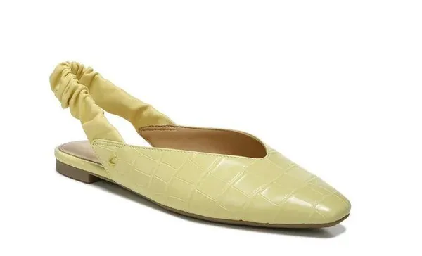 Circus by Sam Edelman Pineapple Yellow Crocodile Omina Slingback Flats - Image 2