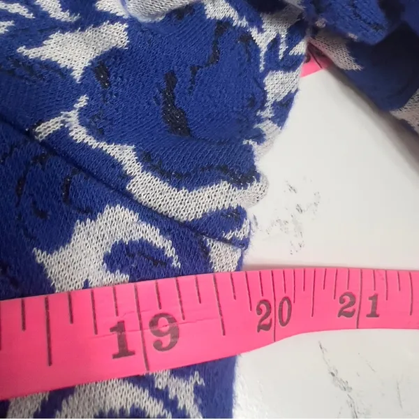 Anthropologie Maeve Leonie Dress by Maeve Bell Sleeve Size L blue white floral‎ - Image 6