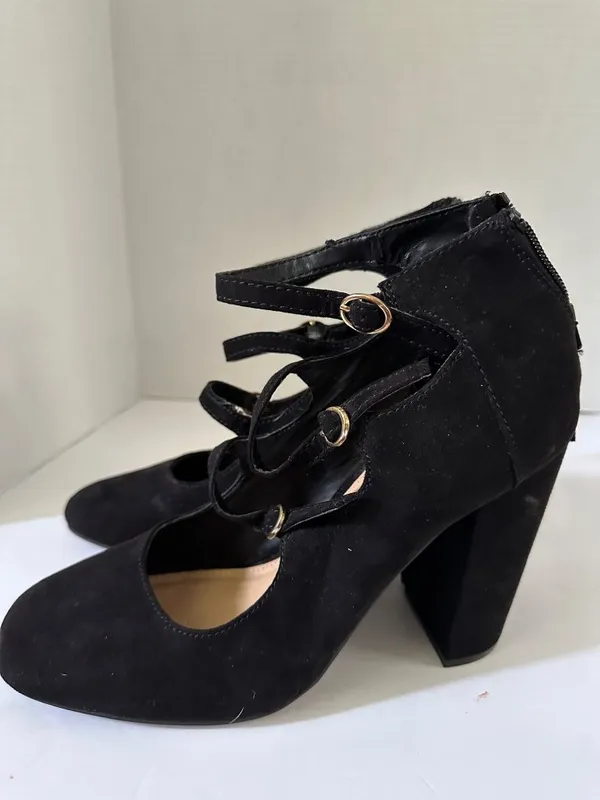 Lauren Conrad Women’s 8.5 Black Block Heel Shoes Academia Romantic Y2K 90s Fall - Image 7