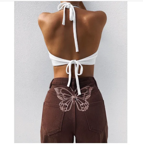 Tiger Mist Brown Butterfly Jeans - Image 7