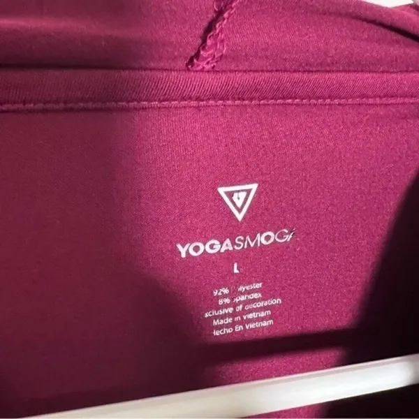 Yoga Smoga Women's Size Large Hoodie Hooded Sweatshirt Pink Berry Soft Stretch‎ - Image 10