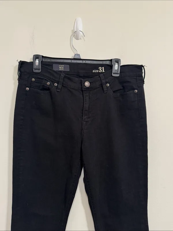 J.Crew Reid Slim Jeans Dark Black Wash Stretch Denim size 31 - Image 4