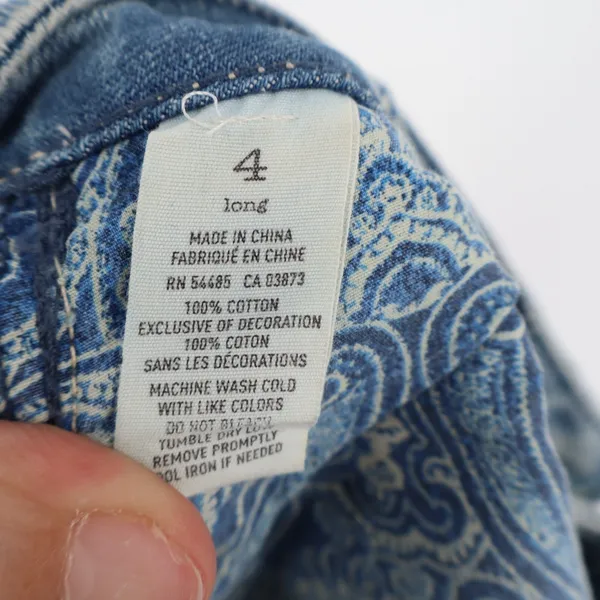 American Eagle Outfitters Jeans Womens 4L Blue Denim Distressed Stretch Straight - Image 3
