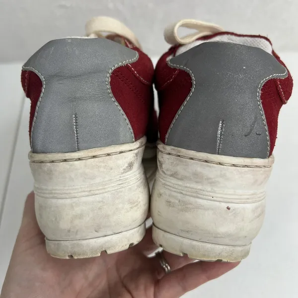 Y2K Candie’s 6 Red Platform Chunky Heel Sneakers Shoes Suede Grunge Punk‎ Retro - Image 10