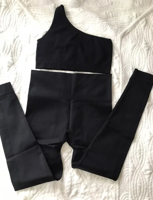 Set Active Onyx One-Shoulder Bra and leggings - Image 2