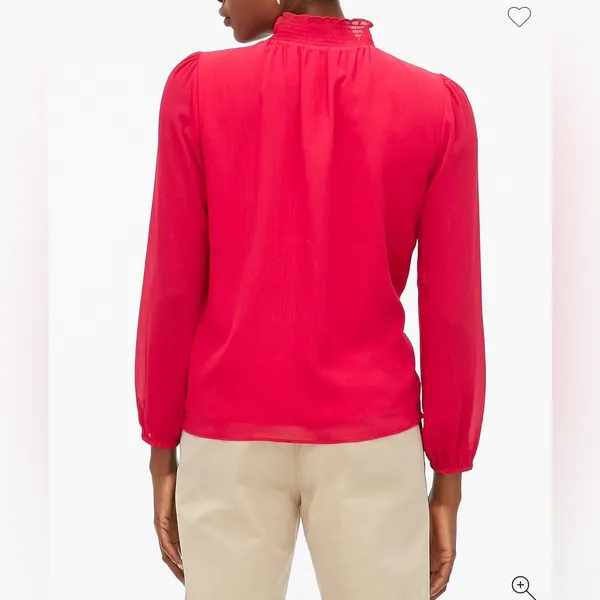 J Crew Factory Smocked Shirt in Pink - Image 2
