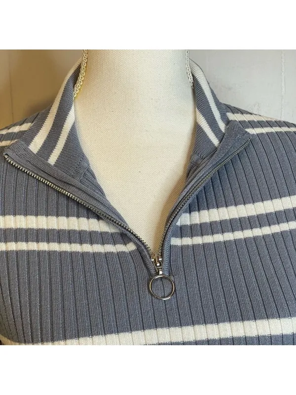 Y2K Pink Republic Ribbed 1/4 Zip Sweater – Size XXL - Image 3