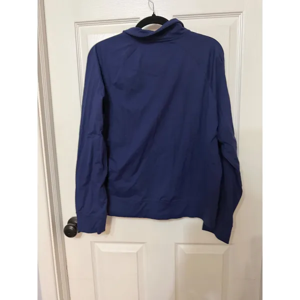 Aerie Womens Navy Blue Full Zip Track Jacket Mock Neck Activewear Large - Image 4