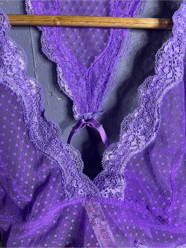 Free People Intimately Midweek Longline Purple Bralette in size Small - Image 7