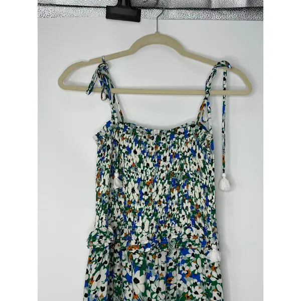 Lost + Wander Floral Smocked Midi Dress XS/S Estimated Boho Cottagecore - Image 4