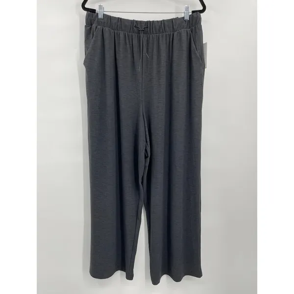 Old Navy Womens Active Go Dry Heather Dark Gray Wide Leg Stretchy Pants XL Tall - Image 14