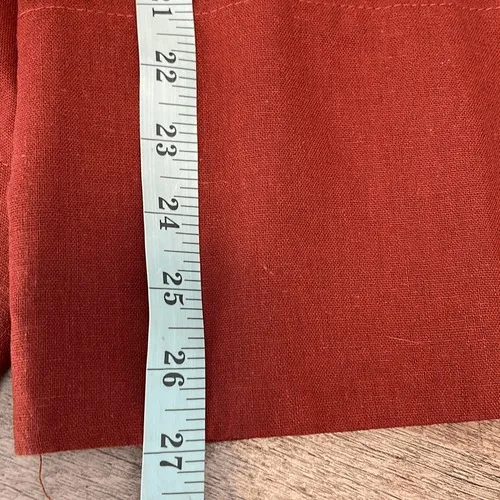 Free People Jumpsuit Womens XS Rust Orange Boho Wide Leg Linen Blend Long Sleeve - Image 13