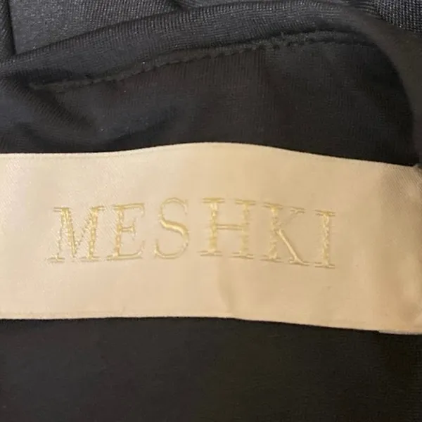 Meshki Black High Neck Cutout Long Sleeve Mini Bodycon Pencil Sweater Dress XS - Image 3