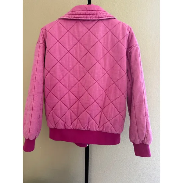 Wild Fable Women's Oversized Woven Quilted Bomber Jacket Size Small - Image 4