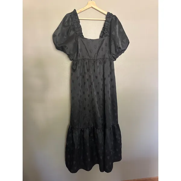 CROSBY BY MOLLIE BURCH Lady Day Dancing Hearts Maxi Dress Size Medium - Image 4