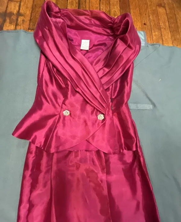 Watters And Watters Two Piece Cocktail Dress Pink - Image 3