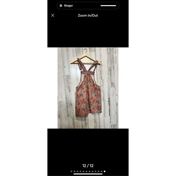 Floral denim overall dress - Image 12