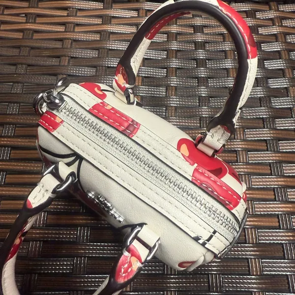 coach Mini Rowan Bag Charm With Cherry Print cz082 - Image 5