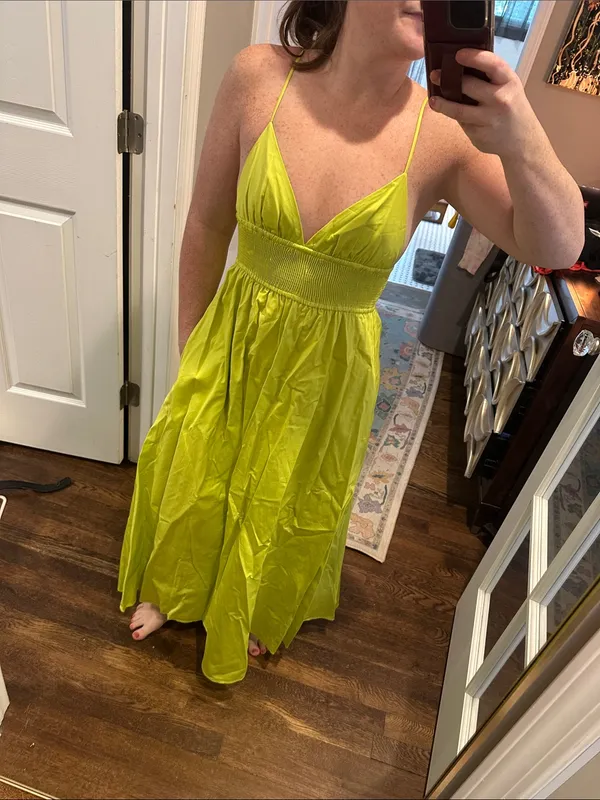 NWT Zara Lime Green Maxi Dress - Image 2