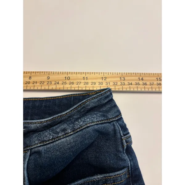 Lovervet by Vervet Wide Leg Jeans Womens 25/1 Dark Wash Raw Hem High Rise LV1353 - Image 6