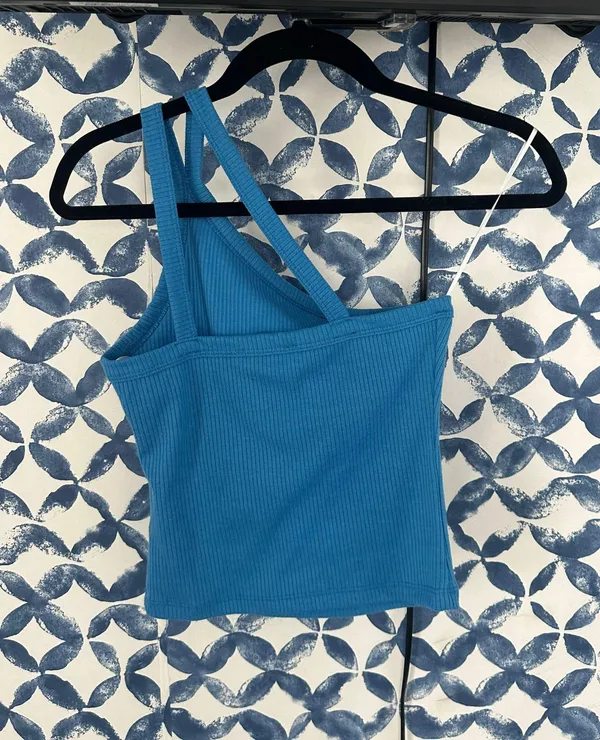 Urban Outfitters Blue One Shoulder Top - Image 2