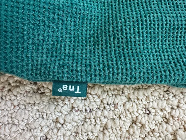 TNA Aritzia Green Long Sleeve Top Crop Waffle S - Image 3
