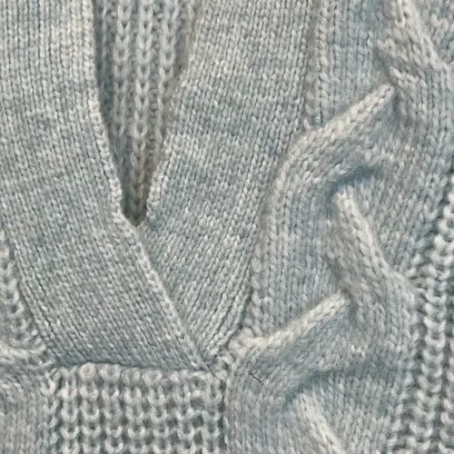 DESIGN HISTORY Sweater Womens XXL Mint Green Cable‎ Knit Split Neck Pullover NWT - Image 9