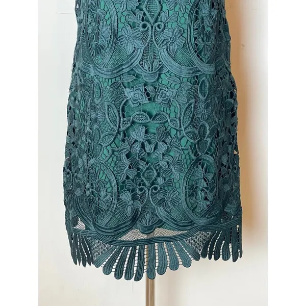 Lovers + Friends Caspian Lace Mini Dress Women Small Green Cocktail Crochet - Image 7