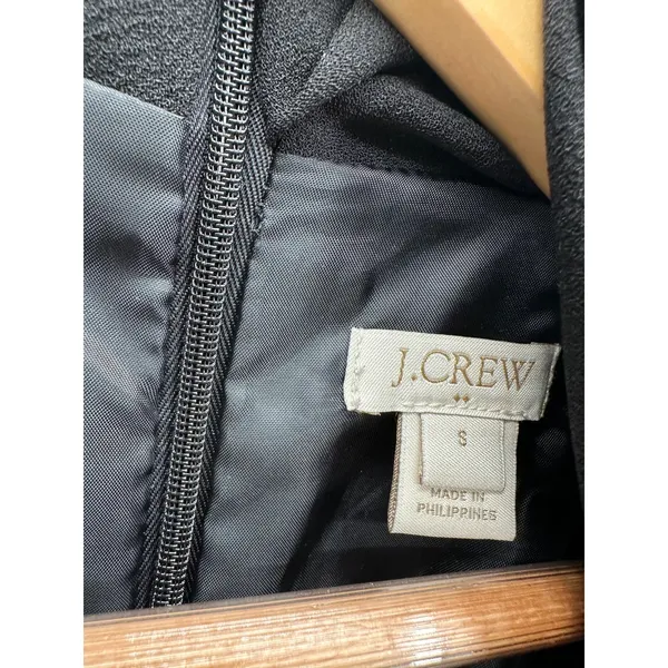 J.Crew Factory Dress Women‎ SMALL Black Sleeveless Hidden Back Zip Mini - Image 5