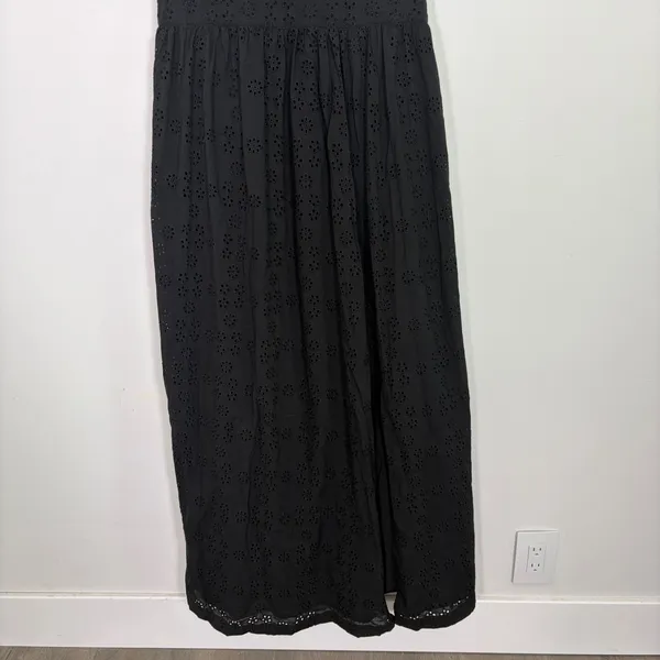 Black Eyelet Maxi Dress with Cross-Back Straps NWT - Image 5
